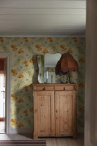 8092 Vallmo Yellow and Green Wallpaper by Boråstapeter