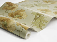 8092 Vallmo Yellow and Green Wallpaper by Boråstapeter