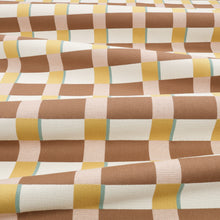 Lowen Cinnamon Fabric by Romo draped