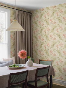 8093 Vallmo Pink and Beige Wallpaper by Boråstapeter