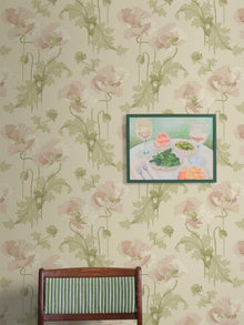 8093 Vallmo Pink and Beige Wallpaper by Boråstapeter