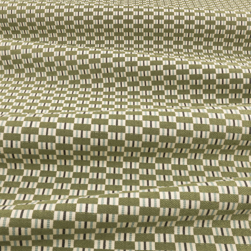 Bodin Fern Lowen Fabric by Romo draped