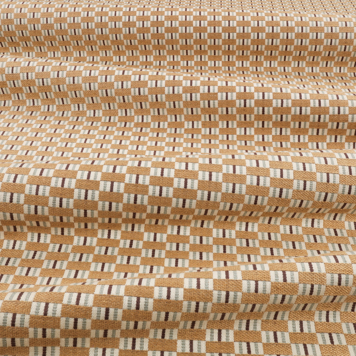 Bodin Tamarind Lowen Fabric by Romo draped