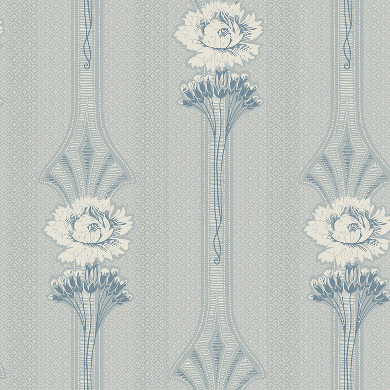 811-26 Margareta Powder Blue Ett Hem Wallpaper by Sandberg