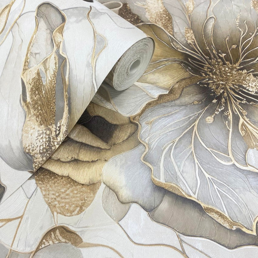 811322 Renata Floral Cream Wallpaper by Muriva