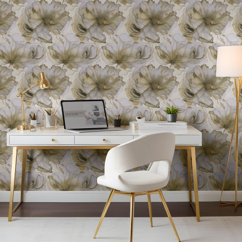 811322 Renata Floral Cream Wallpaper by Muriva