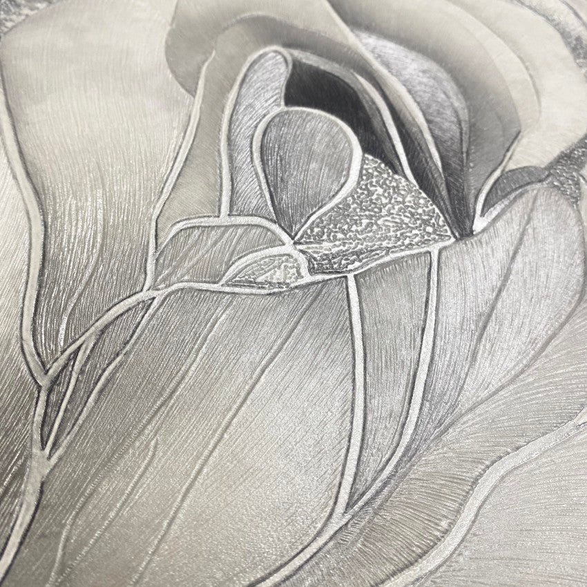 811323 Renata Floral Grey Wallpaper by Muriva