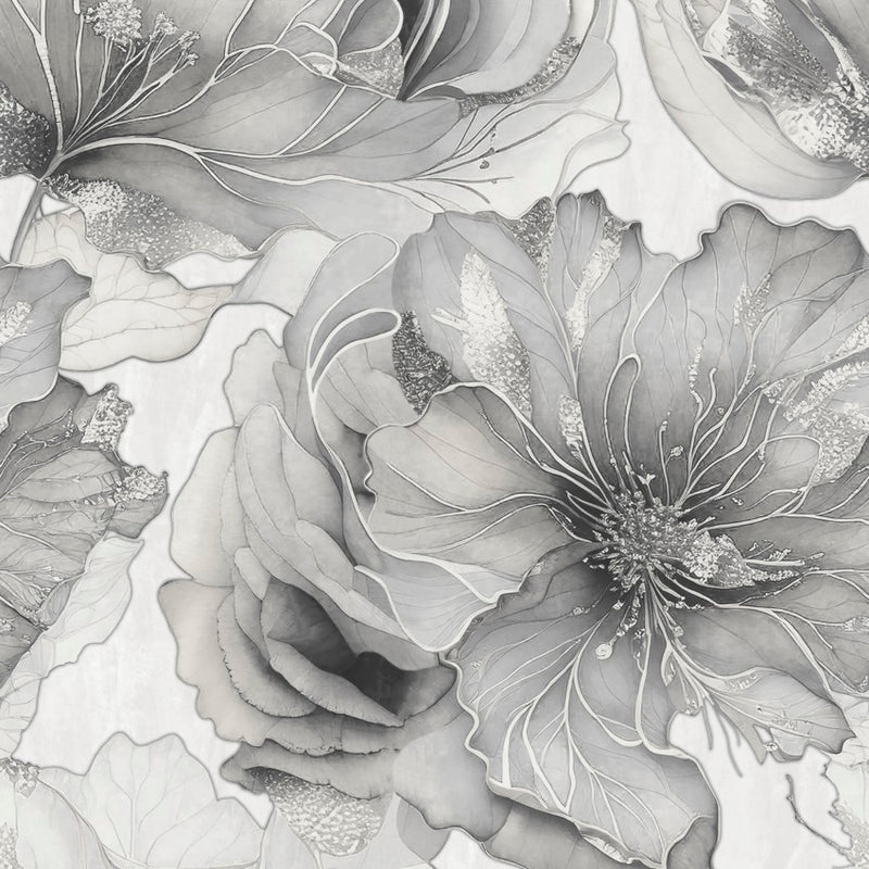 811323 Renata Floral Grey Wallpaper by Muriva