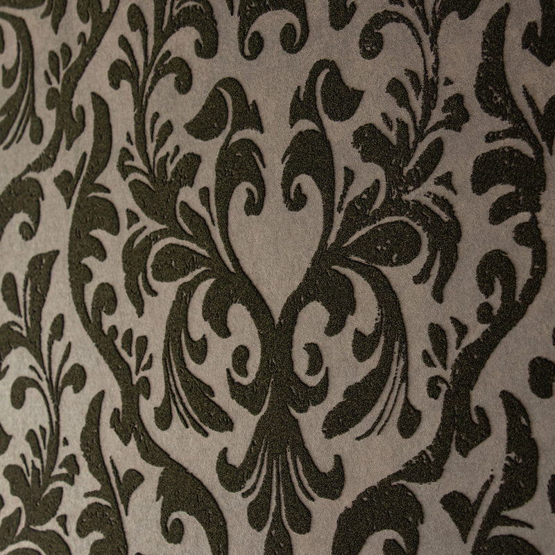 81253 Dark Brown Mayfair / Loft Damask Flock Urban Classics Wallpaper By Hohenberger Galerie