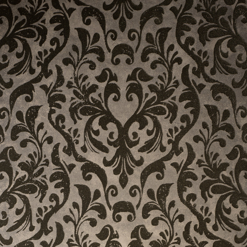 81253 Dark Brown Mayfair / Loft Damask Flock Urban Classics Wallpaper By Hohenberger Galerie