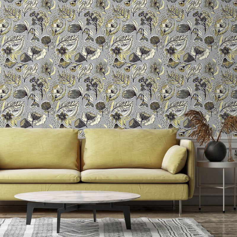 81333 Felice Pepper Mustard Wallpaper By Hohenberger
