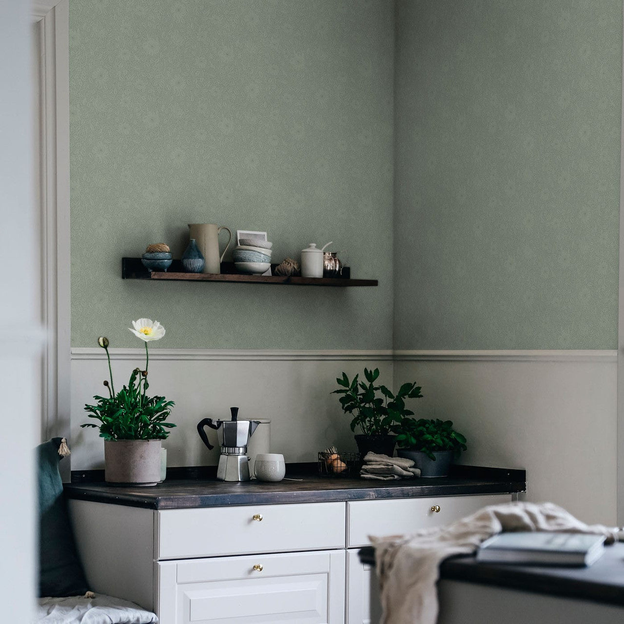 814-38 Anton Forest Green Ett Hem Wallpaper by Sandberg