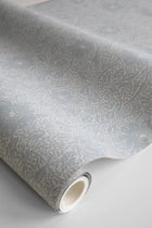 814-56 Misty Blue Anton Trädgården Wallpaper by Sandberg