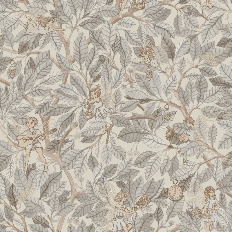 8140 Fairies Grey Wallpaper by Boråstapeter