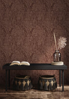 81429 Fleur Red Cerra Wallpaper by Galerie - Room