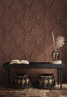 81429 Fleur Red Cerra Wallpaper by Galerie - Room