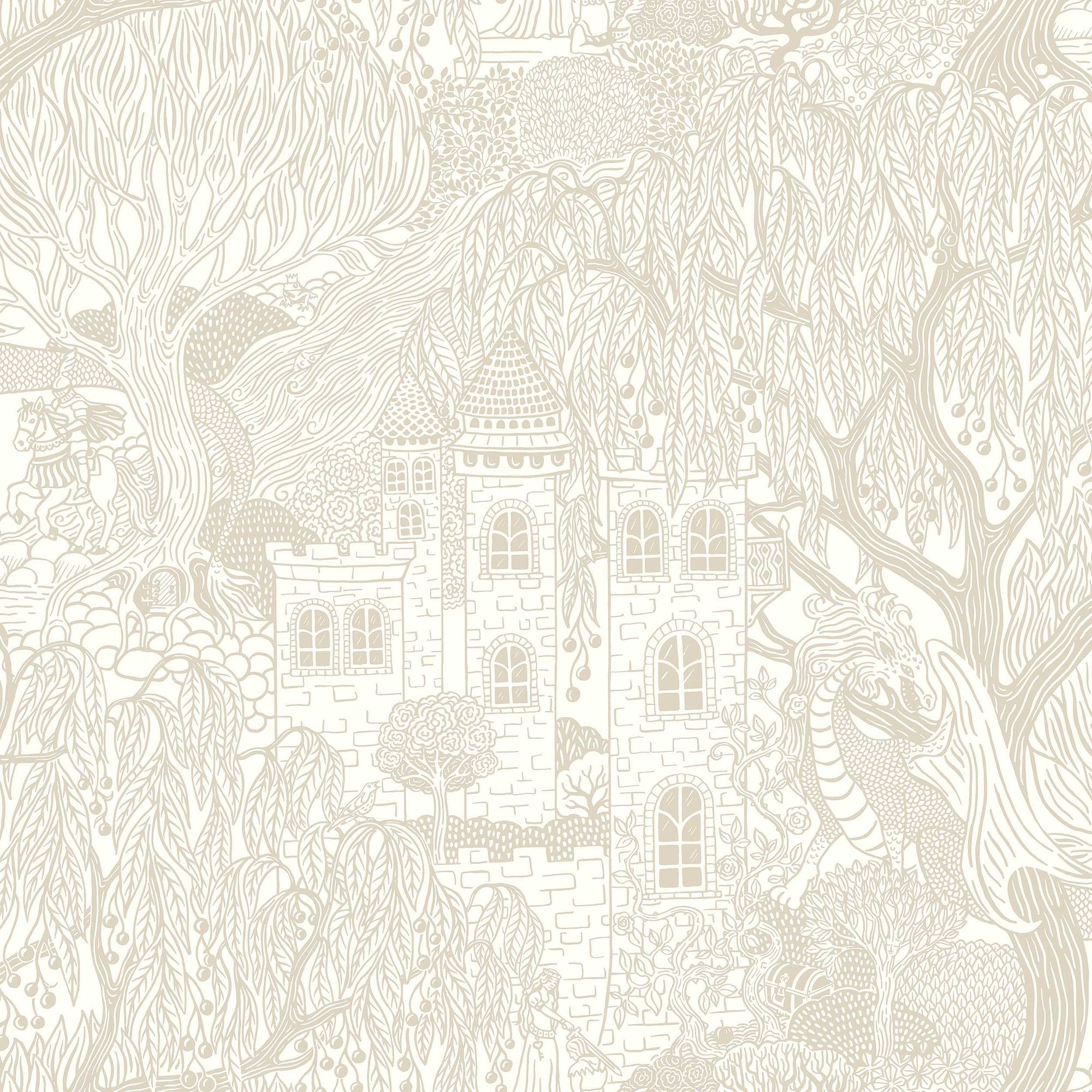 8143 Kingdom of the Willow Beige Wallpaper by Boråstapeter