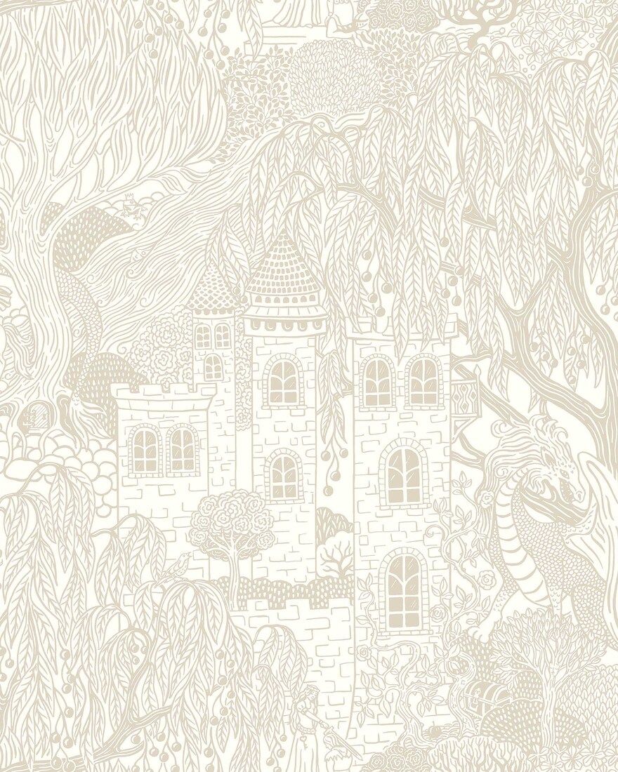 8143 Kingdom of the Willow Beige Wallpaper by Boråstapeter