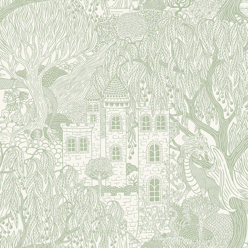 8144 Kingdom of the Willow Green Wallpaper by Boråstapeter