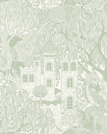 8144 Kingdom of the Willow Green Wallpaper by Boråstapeter