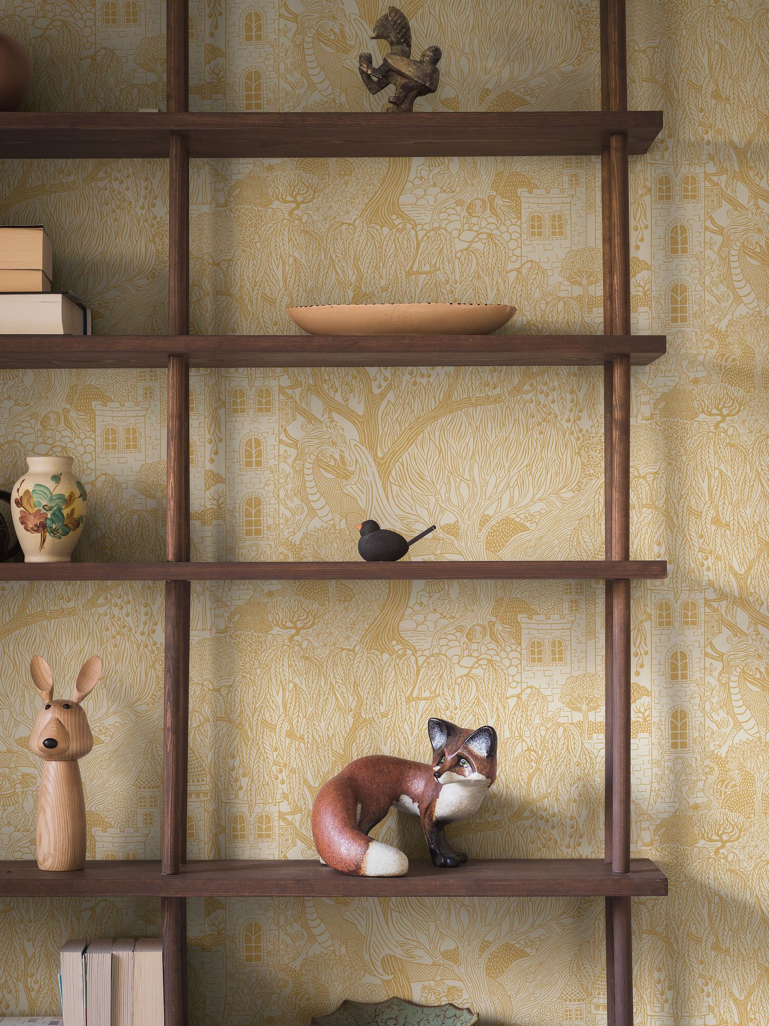 8145 Kingdom of the Willow Yellow Wallpaper by Boråstapeter