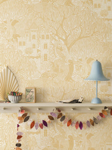 8145 Kingdom of the Willow Yellow Wallpaper by Boråstapeter