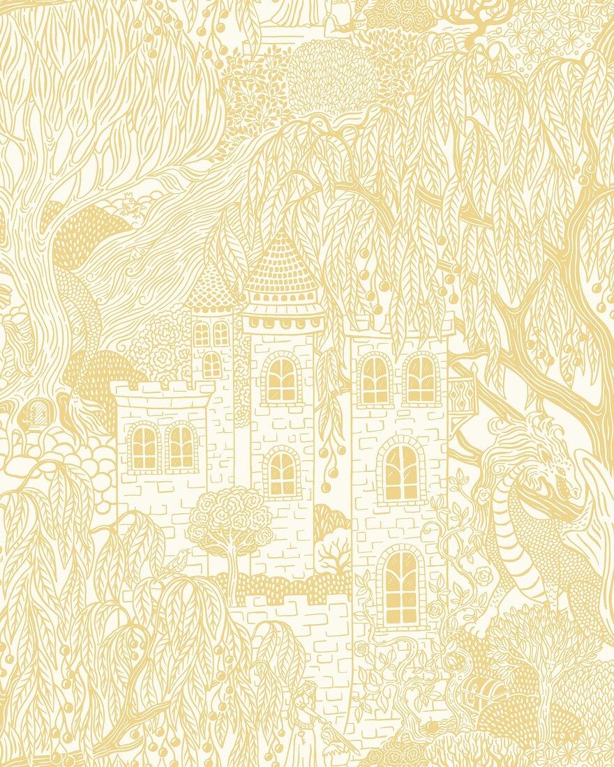 8145 Kingdom of the Willow Yellow Wallpaper by Boråstapeter