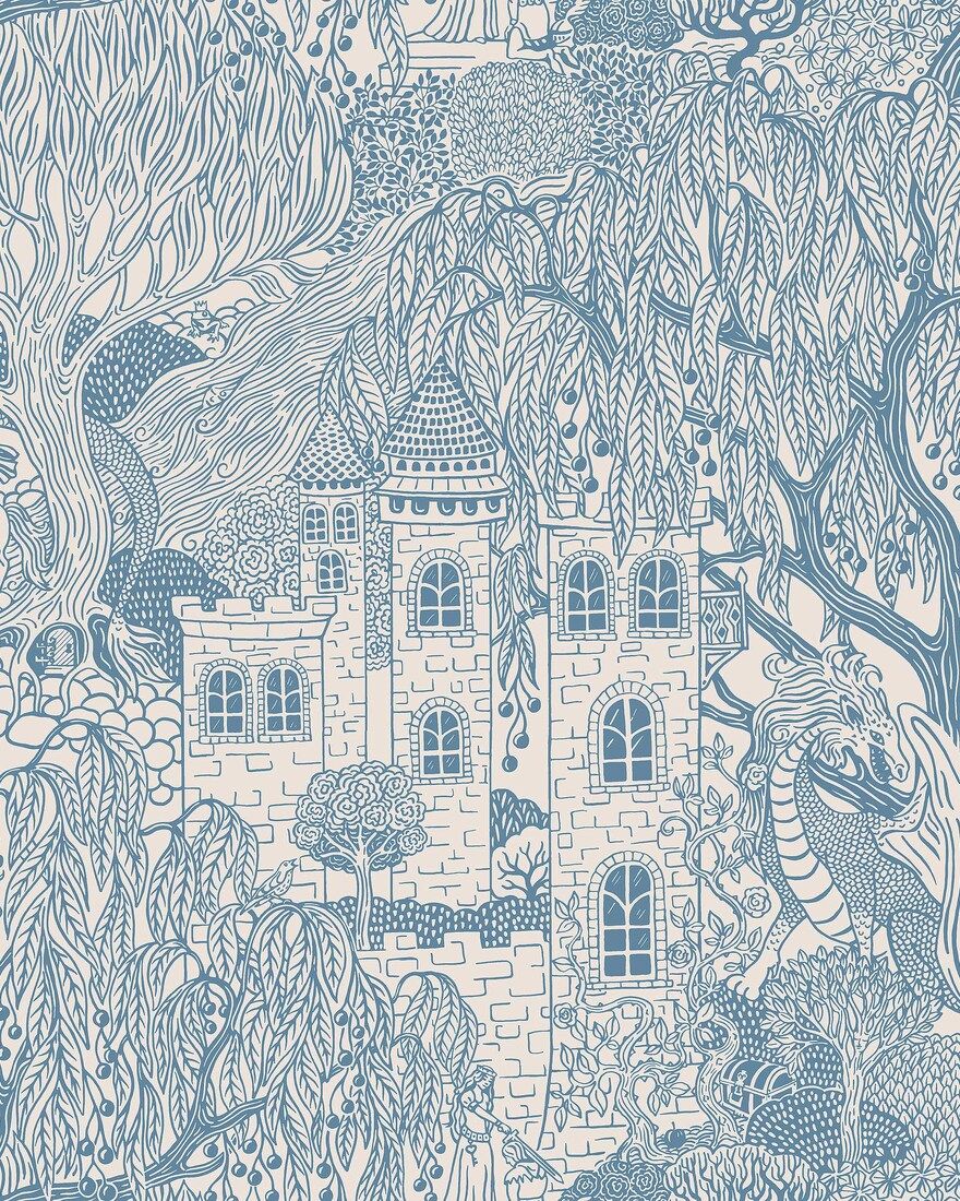 8147 Kingdom of the Willow Blue Wallpaper by Boråstapeter