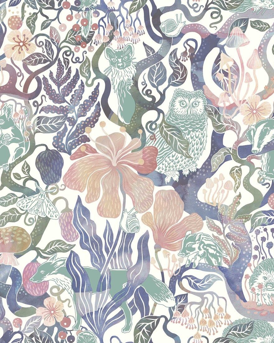 8148 Magic Woods Multi Wallpaper by Boråstapeter