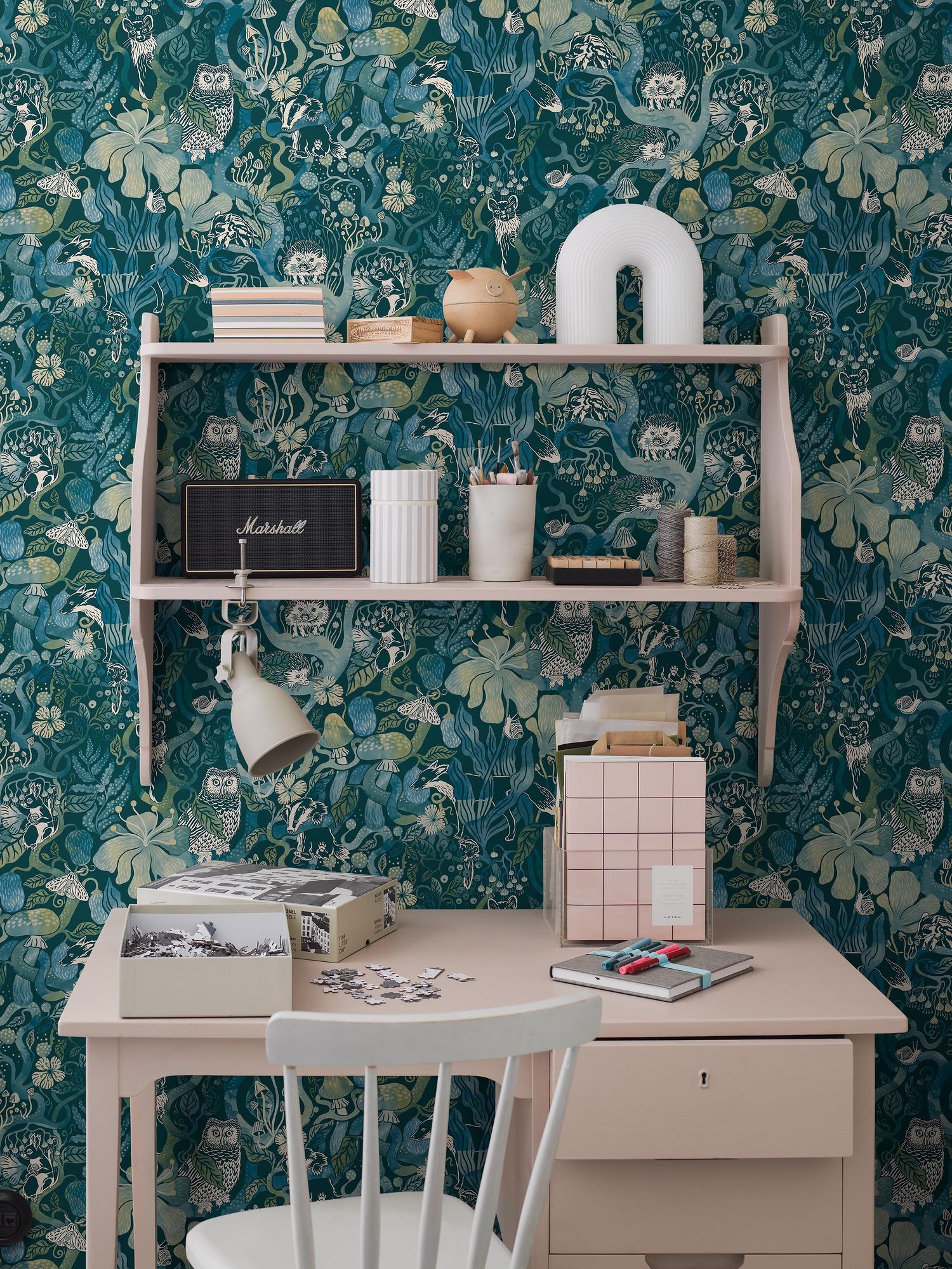8149 Magic Woods Blue Wallpaper by Boråstapeter