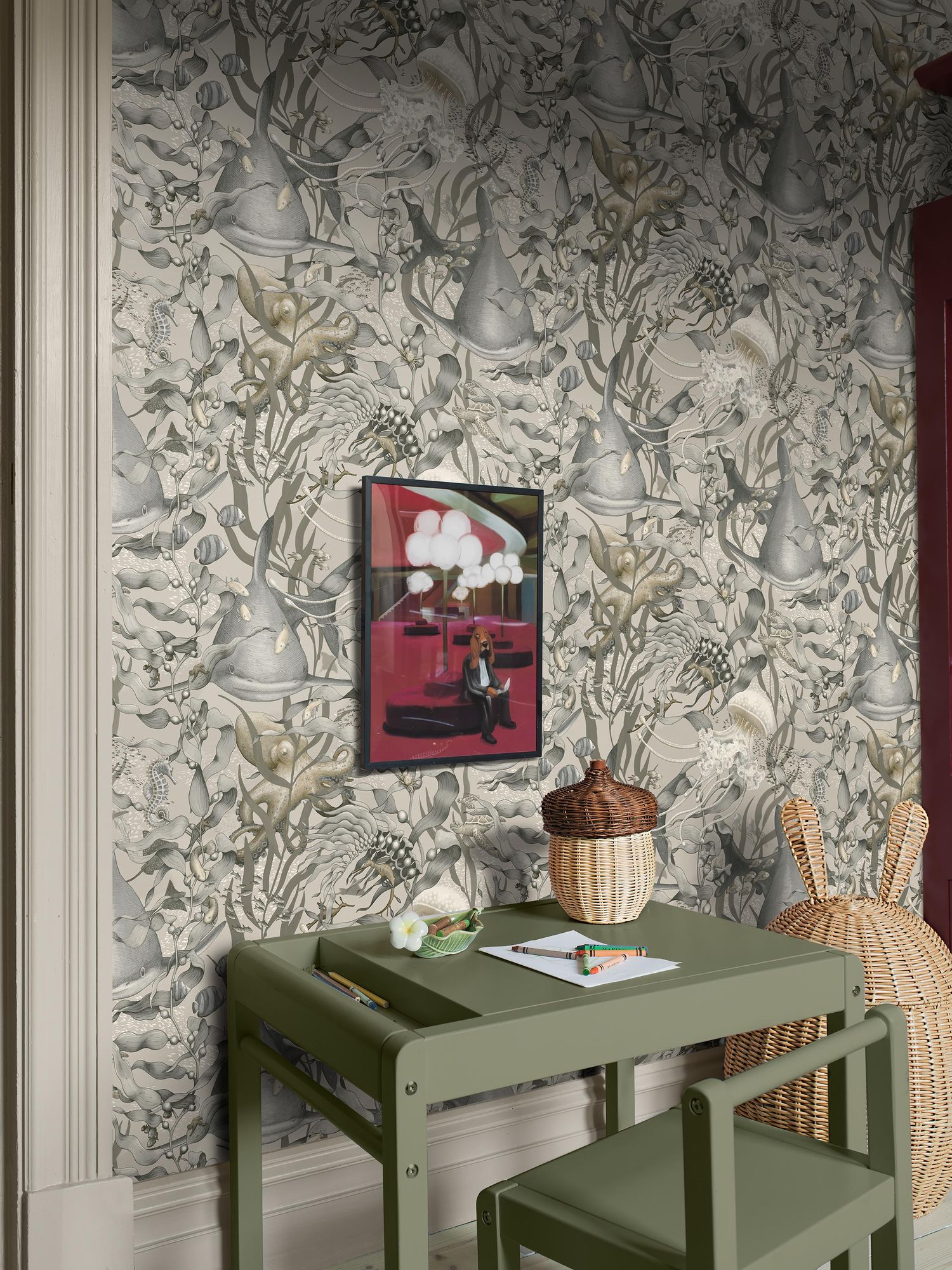 8151 Underwater Magic Beige Wallpaper by Boråstapeter