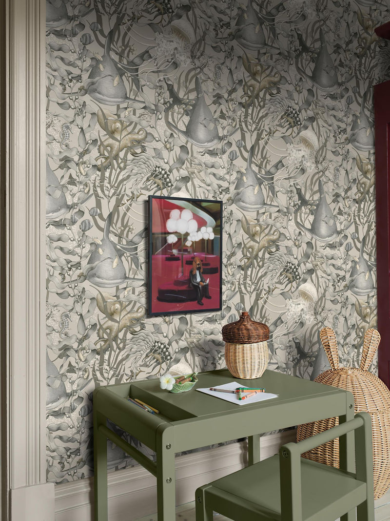 8151 Underwater Magic Beige Wallpaper by Boråstapeter