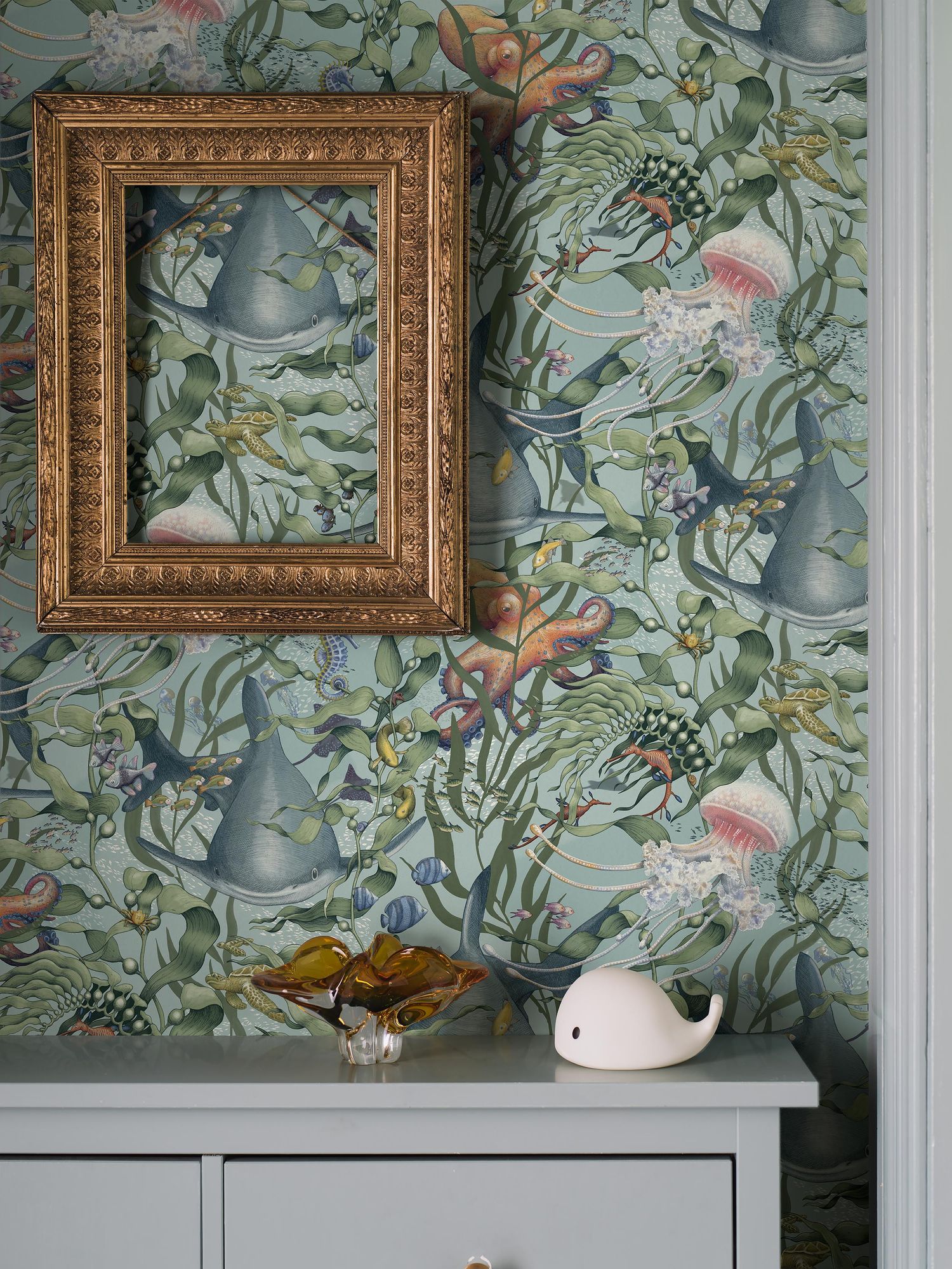 8152 Underwater Magic Turquoise Wallpaper by Boråstapeter
