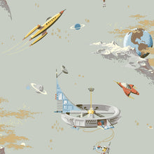 8154 Space Adventure Green Wallpaper by Boråstapeter