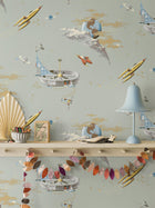 8154 Space Adventure Green Wallpaper by Boråstapeter