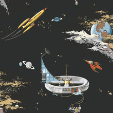 8155 Space Adventure Black Wallpaper by Boråstapeter