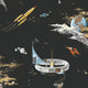 Space Adventure Black Fairyland Wallpaper by Boråstapeter