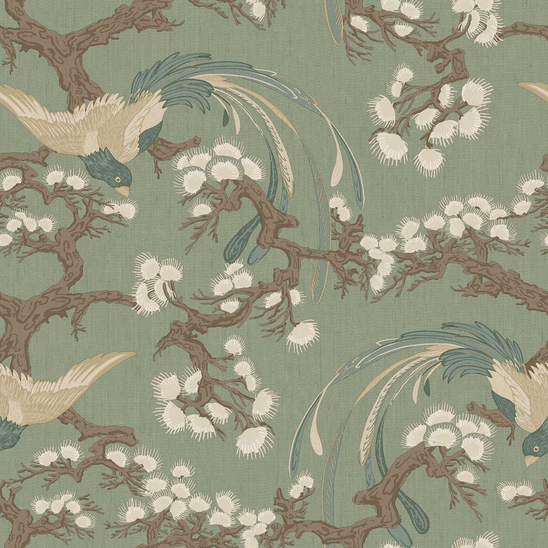 8161 Fenix Light Green Charm Wallpaper by Boråstapeter