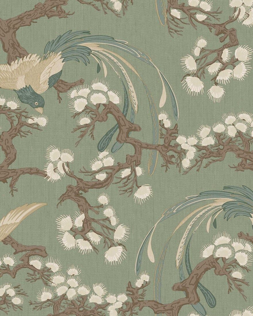 8161 Fenix Light Green Charm Wallpaper by Boråstapeter