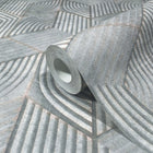 81620 3D-Optik The New Design Book Grey and Green Wallpaper By Galerie