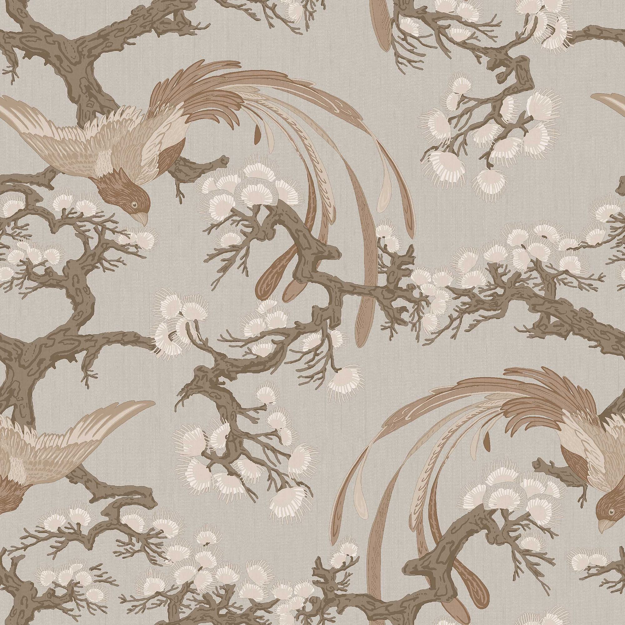 8163 Fenix Light Grey Charm Wallpaper by Boråstapeter