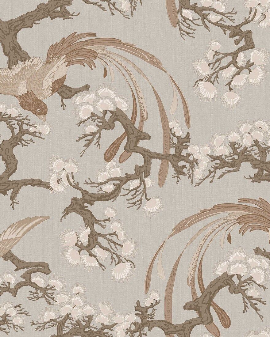 8163 Fenix Light Grey Charm Wallpaper by Boråstapeter