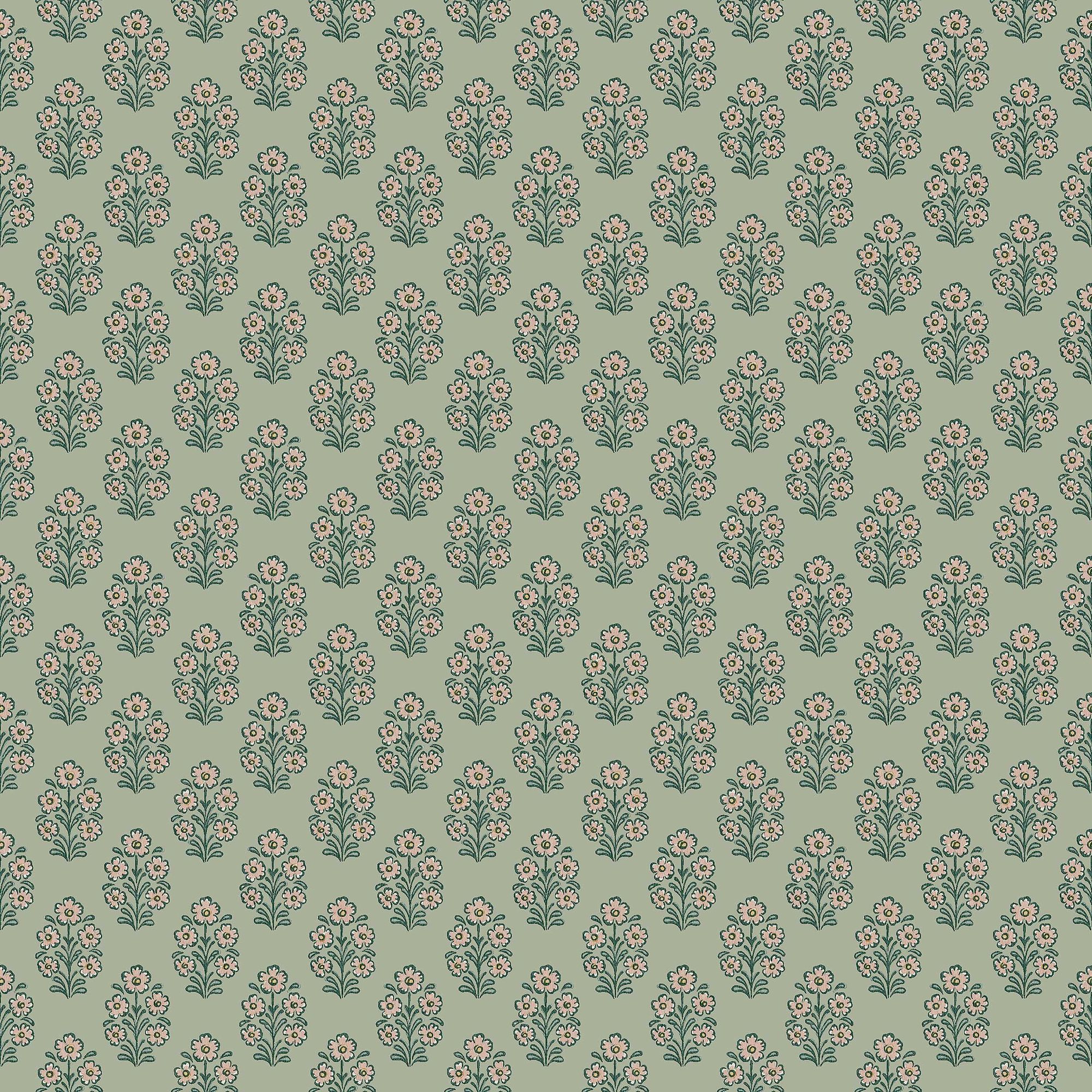 8168 Sibylla Dark Green Charm Wallpaper by Boråstapeter