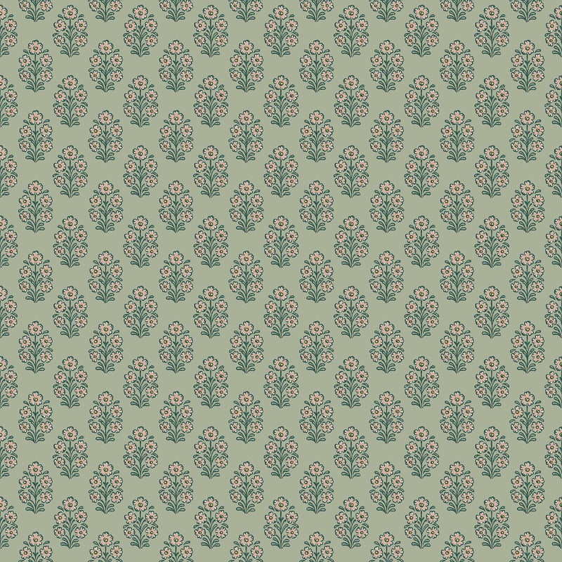 8168 Sibylla Dark Green Charm Wallpaper by Boråstapeter