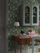 8173 Delilah Dark Green Charm Wallpaper by Boråstapeter