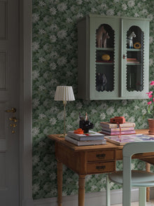 8173 Delilah Dark Green Charm Wallpaper by Boråstapeter