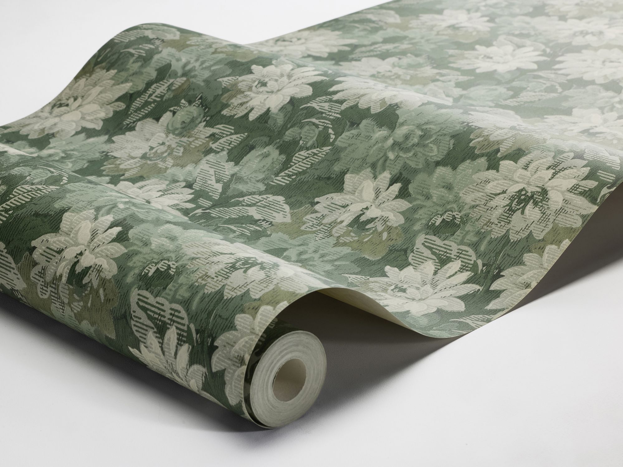 8173 Delilah Dark Green Charm Wallpaper by Boråstapeter