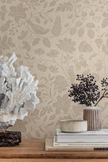 8185 Isidor Light Beige Charm Wallpaper by Boråstapeter