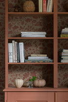 8186 Isidor Dark Red Charm Wallpaper by Boråstapeter