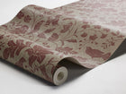 8186 Isidor Dark Red Charm Wallpaper by Boråstapeter